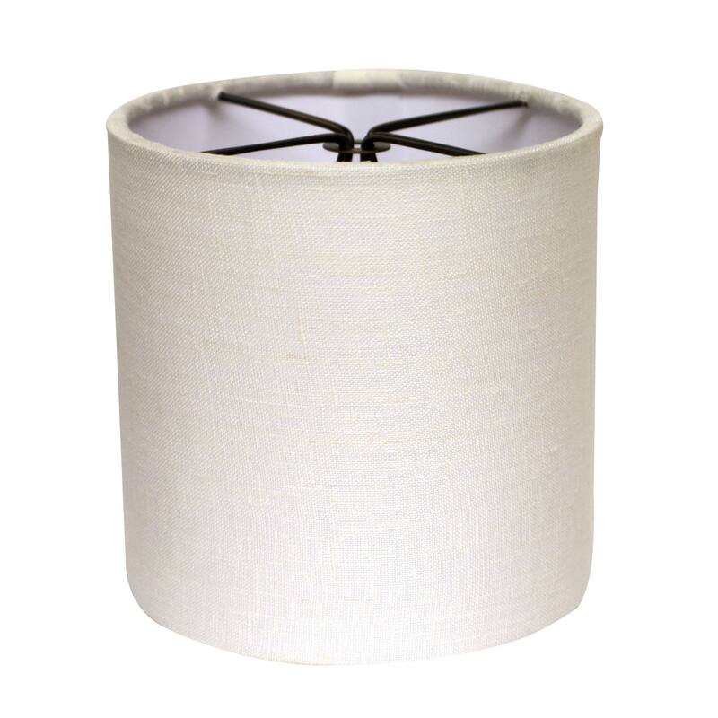 HomeRoots 6" Snow Set of 6 Drum Chandelier Linen Lampshades Bed Bath & Beyond 37551144